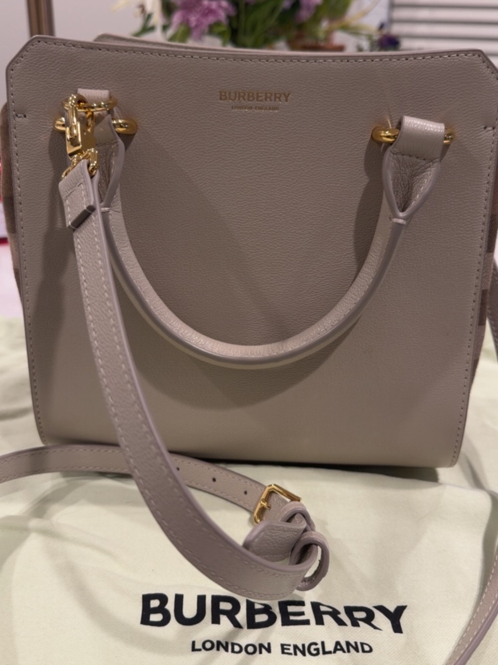 Burberry Mini Banwell Leather Tote Bag
